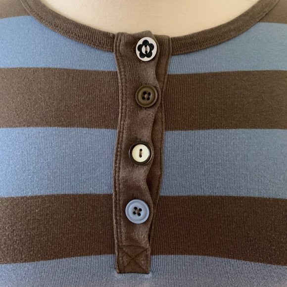 Boden knit striped long henley tee US 12 - Picture 1 of 4